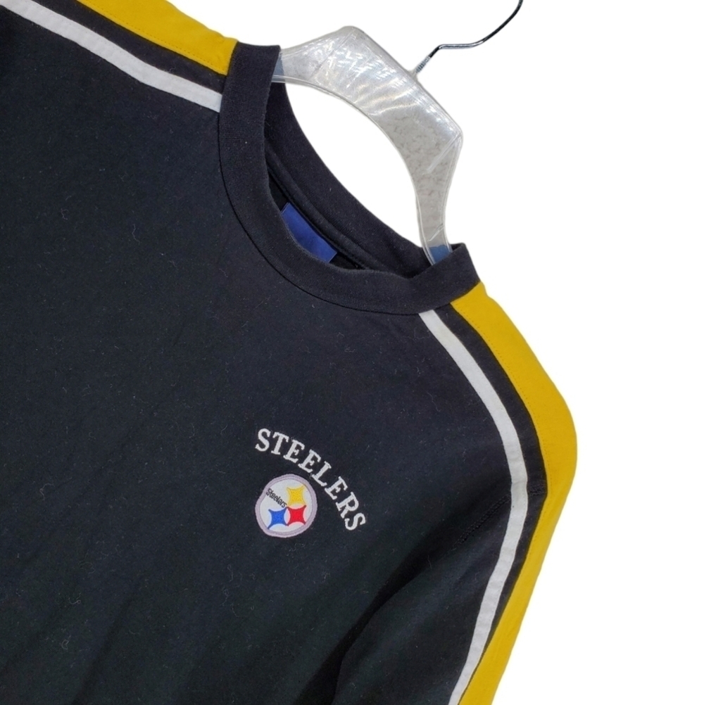 Vtg Pro-Player Steelers Light Sweatshirt LS T-Shirt Youth 18-20 Mens M 90s Y2K - Picture 8 of 12